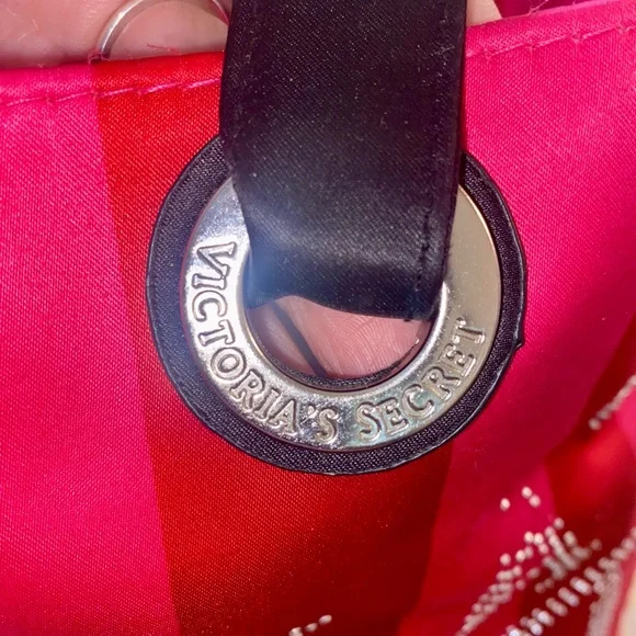 Victoria's Secret Bold Red and Pink Tote - Picture 3 of 9